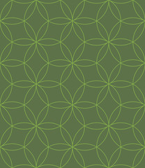 Neutral Geometric Seamless Linear Pattern in Kale color.