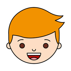 little boy character icon vector illustration design