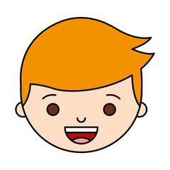 Fototapeta premium little boy character icon vector illustration design