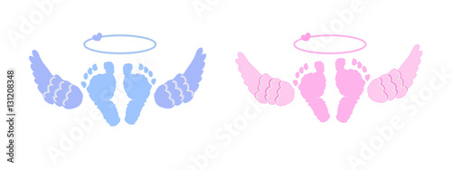 Download "Twin baby. Baby girl, boy. Angel's wings background ...