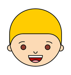 little boy character icon vector illustration design
