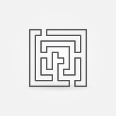Labyrinth abstract line icon