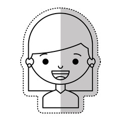 little girl character icon vector illustration design