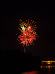 Beautiful firework display for celebration.