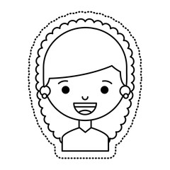 little girl character icon vector illustration design