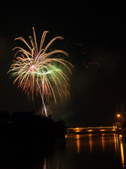 Fototapeta premium Beautiful firework display for celebration.