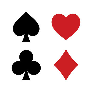 Pik, Herz, Kreuz, Karo - Original Kartenspiel Symbole