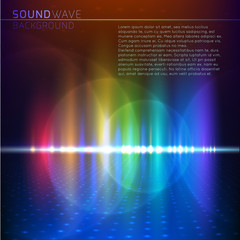 abstract digital sound wave background