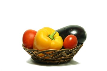 vegetables in  basket 1