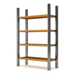 Storage stack. 3D render isolated on white. Platform or Stand Illustration. Template for Object Presentation.