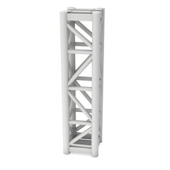 Steel truss girder element. 3d render isolated on white
