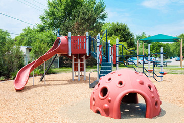 Playground on yard in the park
