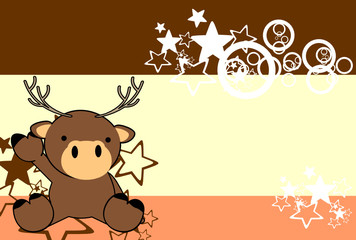 Fototapeta premium sweet baby deer cartoon background in vector format very easy to edit