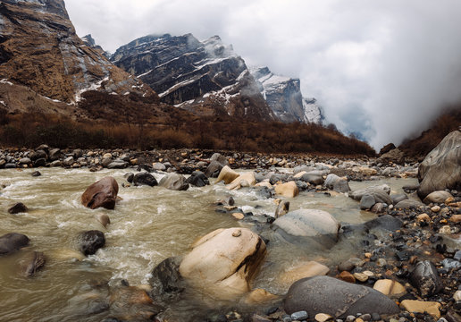 Machapuchare base camp area, ABC trek (Annapurna Base Camp trek), Nepal