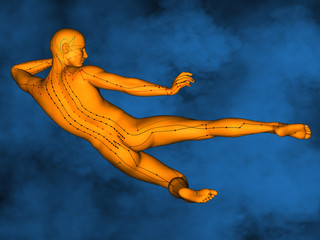 Acupuncture model M-POSE Vfm-1-4, 3D Model