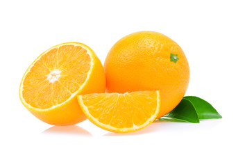 Orange fruit on white background