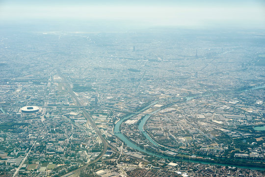 Aerial view of Paris, France