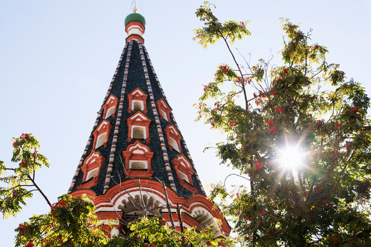 Tented roof of St Basil's cathedral, Moscow, Russia