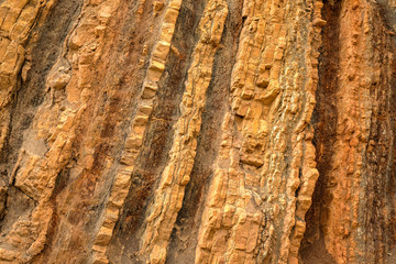 Interesting geological formations in the Atlas Mountains, Morocc