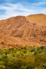 Interesting geological formations in the Atlas Mountains, Morocc