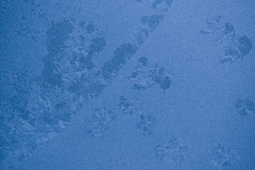 Glass covered with frost, closeup