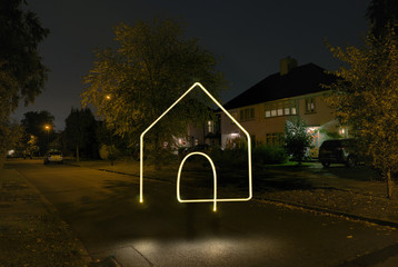 Illuminated house symbol