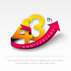 Anniversary emblems template design.