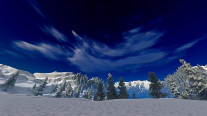 aerial view of a north american forest at fall 3d rendering