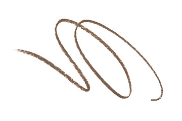 Brown color Cosmetic pencil strokes