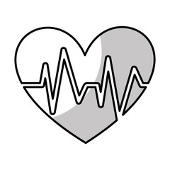 heart with pulse symbol vector illustration design