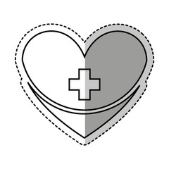 Obraz premium heart with medical symbol vector illustration design