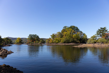 Fototapeta na wymiar 朝の檜原湖