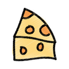 cheese piece isolated icon vector illustration design