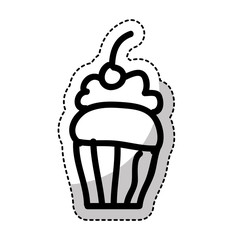 delicious sweet cake icon vector illustration design