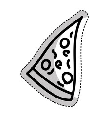 italian pizza isolated icon vector illustration design
