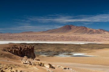 Fototapeta na wymiar Viewpoint towards the Salar de Tara