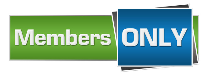 Members Only Blue Green Horizontal 