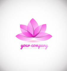 Lotus flower spa logo icon design