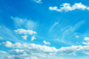 soft clouds and blue sky