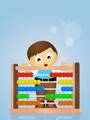 Obraz na płótnie Canvas child with abacus