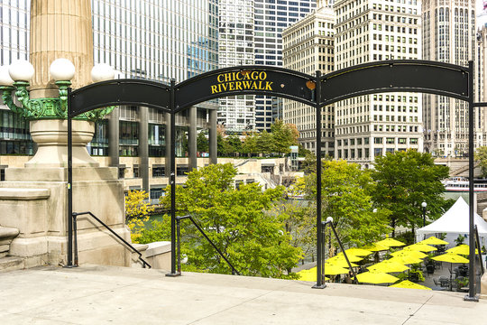 Chicago Riverwalk Sign