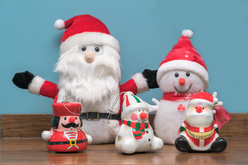  santa claus and snowman doll decoration 