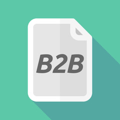 Long shadow document with   the text B2B