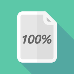 Long shadow document with    the text 100%