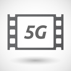 Isolated frame with    the text 5G
