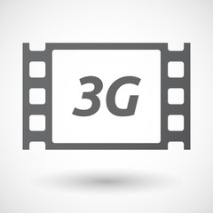 Isolated frame with    the text 3G