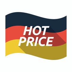 Isolated german flag with    the text HOT PRICE