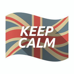 Obraz premium Isolated UK flag with the text KEEP CALM
