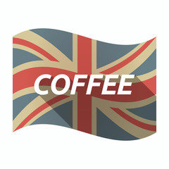 Isolated UK flag with    the text COFFEE © jpgon