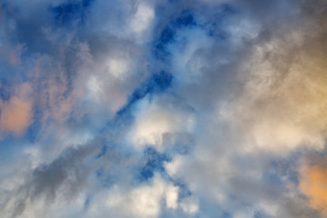 Obraz premium Sunset sunrise clouds on sky, nature landscape background